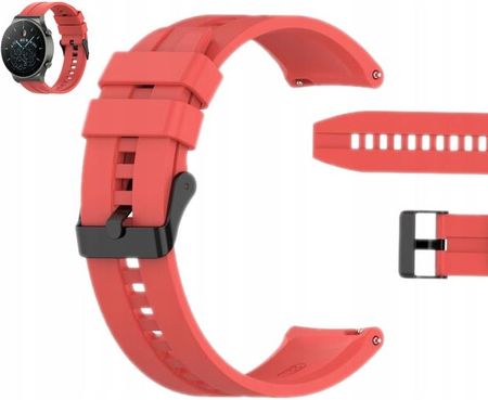 Czerwony Silikonowy Pasek Opaska 22Mm Do Zegarków Huawei Watch 46Mm