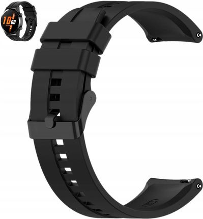 Czarny Silikonowy Pasek Opaska Bransoleta 22Mm Do Zegarków Huawei Watch 46