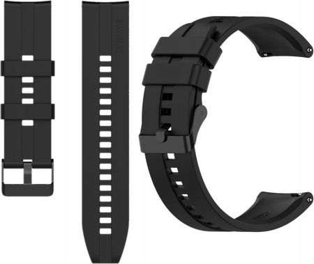 Czarny Silikonowy Pasek Opaska 20Mm Do Zegarków Smartwatcha Huawei 42Mm