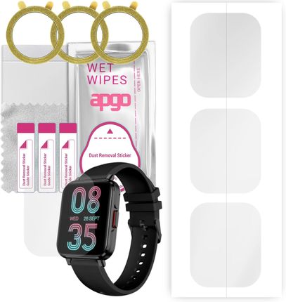 3x Folia ochronna hydrożelowa do myPhone Watch LS - apgo Smartwatch Hydrogel Protection Ochrona na ekran smartwatcha