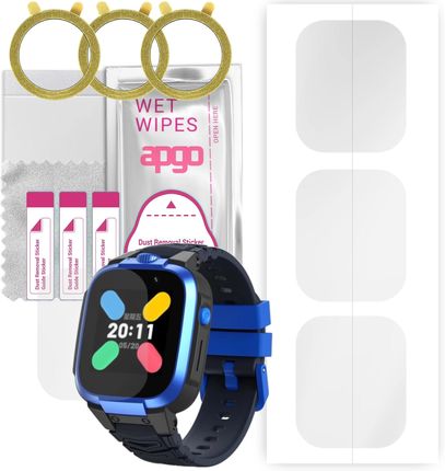 3x Folia ochronna hydrożelowa do Mibro Kids Watch Phone Z3 - apgo Smartwatch Hydrogel Protection Ochrona na ekran smartwatcha