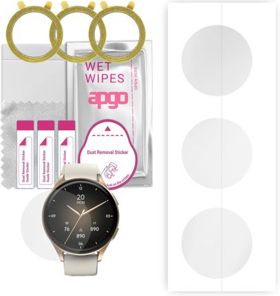 3x Folia ochronna hydrożelowa do Hama 8900 1.3 - apgo Smartwatch Hydrogel Protection Ochrona na ekran smartwatcha