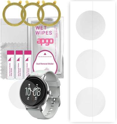 3x Folia ochronna hydrożelowa do Hama Fit Watch 4910 - apgo Smartwatch Hydrogel Protection Ochrona na ekran smartwatcha