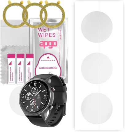 3x Folia ochronna hydrożelowa do Hama Fit Watch 6910 - apgo Smartwatch Hydrogel Protection Ochrona na ekran smartwatcha