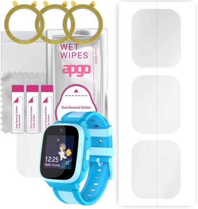 3x Folia ochronna hydrożelowa do myPhone CareWatch Kid LTE - apgo Smartwatch Hydrogel Protection Ochrona na ekran smartwatcha