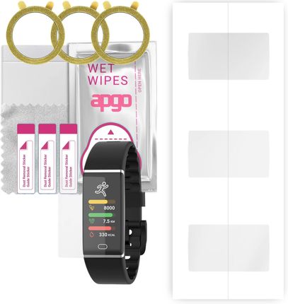 3x Folia ochronna hydrożelowa do MyKronoz ZeTrack+ Plus - apgo Smartwatch Hydrogel Protection Ochrona na ekran smartwatcha