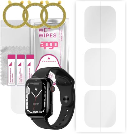 3x Folia ochronna hydrożelowa do Maxcom FW59 4G - apgo Smartwatch Hydrogel Protection Ochrona na ekran smartwatcha