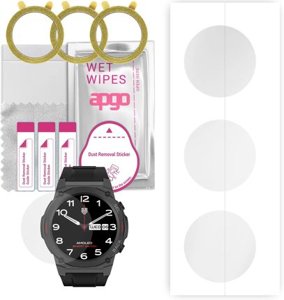3x Folia ochronna hydrożelowa do Maxcom FW63 Cobalt Pro - apgo Smartwatch Hydrogel Protection Ochrona na ekran smartwatcha