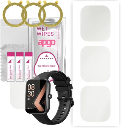 3x Folia ochronna hydrożelowa MATOWA do myPhone Watch CL - apgo Smartwatch Hydrogel MATTE Protection Ochrona na ekran smartwatcha
