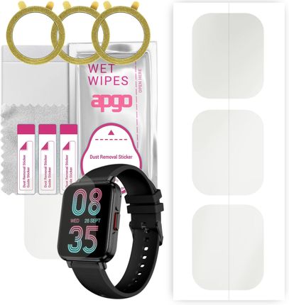 3x Folia ochronna hydrożelowa MATOWA do myPhone Watch LS - apgo Smartwatch Hydrogel MATTE Protection Ochrona na ekran smartwatcha