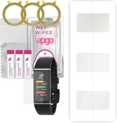 3x Folia ochronna hydrożelowa MATOWA do MyKronoz ZeTrack+ Plus - apgo Smartwatch Hydrogel MATTE Protection Ochrona na ekran smartwatcha