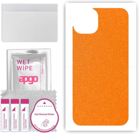 Folia Naklejka Skórka Strukturalna Na Tył Do Apple Iphone 15 Pomarańczowy Pastel Matowy Apgo