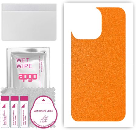 Folia Naklejka Skórka Strukturalna Na Tył Do Apple Iphone 15 Pro Pomarańczowy Pastel Matowy Apgo