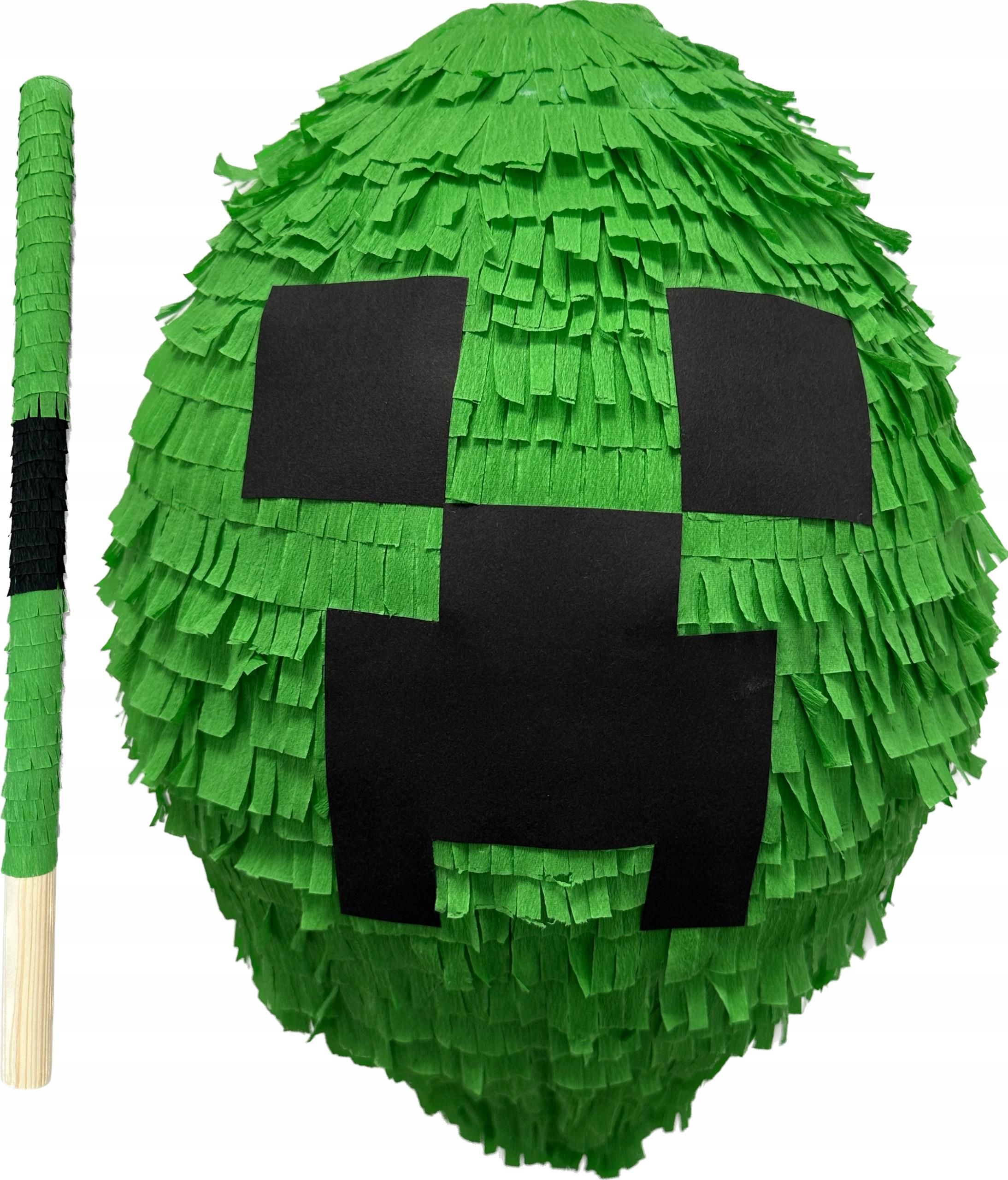 Piniata Urodzinowa Minecraft Creeper Piksele Tnt Duża 85Cm ...