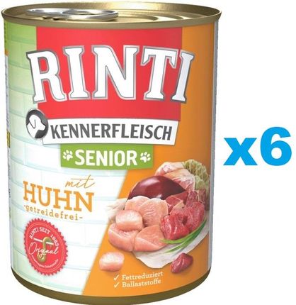 Rinti Kennerfleish Senior Chicken Z Kurczakiem Dla Starszych Psów 6x400g