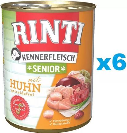 Rinti Kennerfleish Senior Chicken Z Kurczakiem Dla Starszych Psów 6x800g