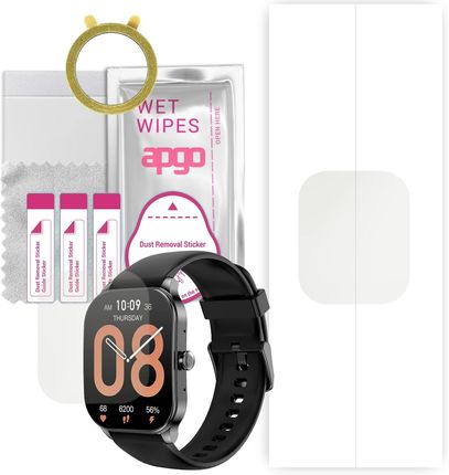 1x Folia hydrożelowa MATOWA do Amazfit Pop 3S - apgo Smartwatch Hydrogel MATTE Protection Ochrona na ekran smartwatcha