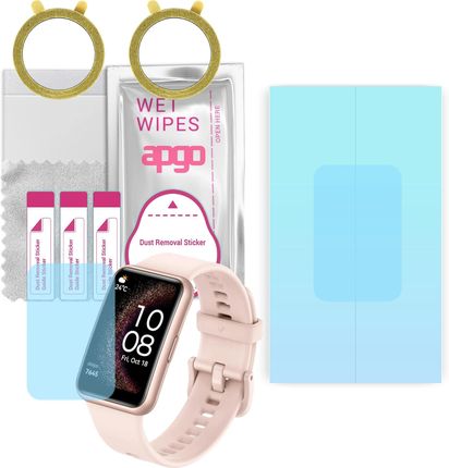 2x Folia hydrożelowa do Huawei Watch Fit Special Edition -  apgo HD HQ FLEX Smartwatch Hydrogel Protection Ochrona na ekran smartwatcha