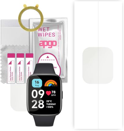 1x Folia hydrożelowa MATOWA do Xiaomi Redmi Watch 3 Active - apgo Smartwatch Hydrogel MATTE Protection Ochrona na ekran smartwatcha