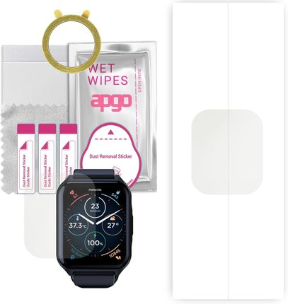1x Folia hydrożelowa MATOWA do Motorola Moto Watch 70 - apgo Smartwatch Hydrogel MATTE Protection Ochrona na ekran smartwatcha