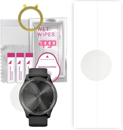 1x Folia hydrożelowa MATOWA do Garmin Vivomove Trend - apgo Smartwatch Hydrogel MATTE Protection Ochrona na ekran smartwatcha