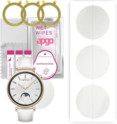 3x Folia hydrożelowa MATOWA do Huawei Watch GT4 41 mm - apgo Smartwatch Hydrogel MATTE Protection Ochrona na ekran smartwatcha