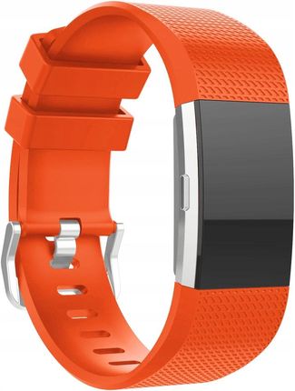 Pasek Silikonowy Fitbit Charge 2 Pomarańcz Roz L