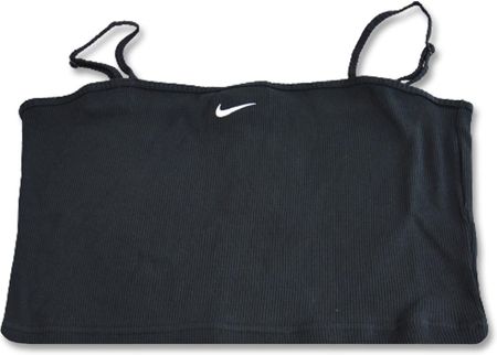Koszulka damska Nike Sportswear Essential Rib Crop Top Black/White - DM6737-010