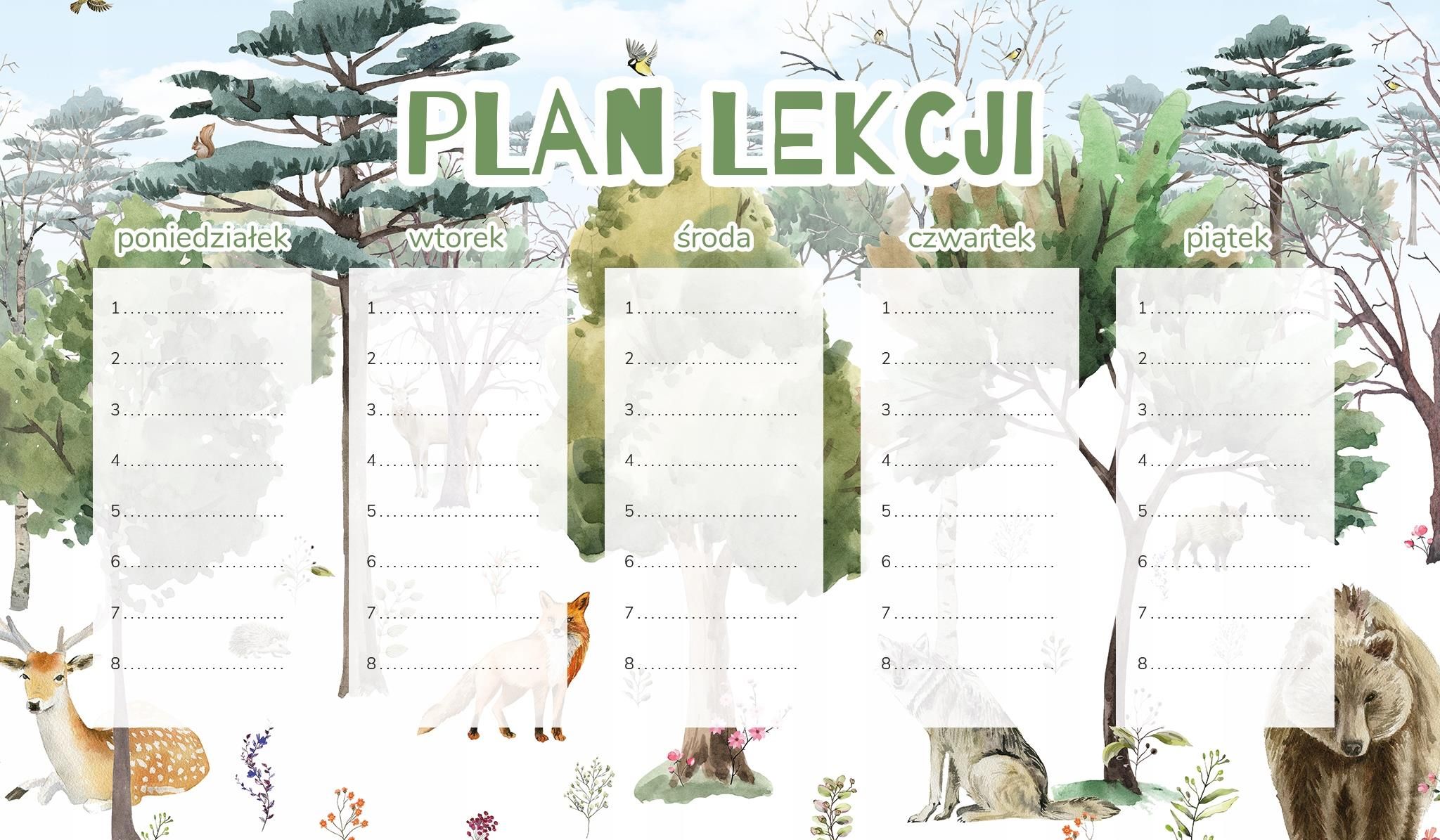 Mad Unicorns Plan Lekcji Na Lodówkę Magnetyczny 45x26cm - Ceny i opinie