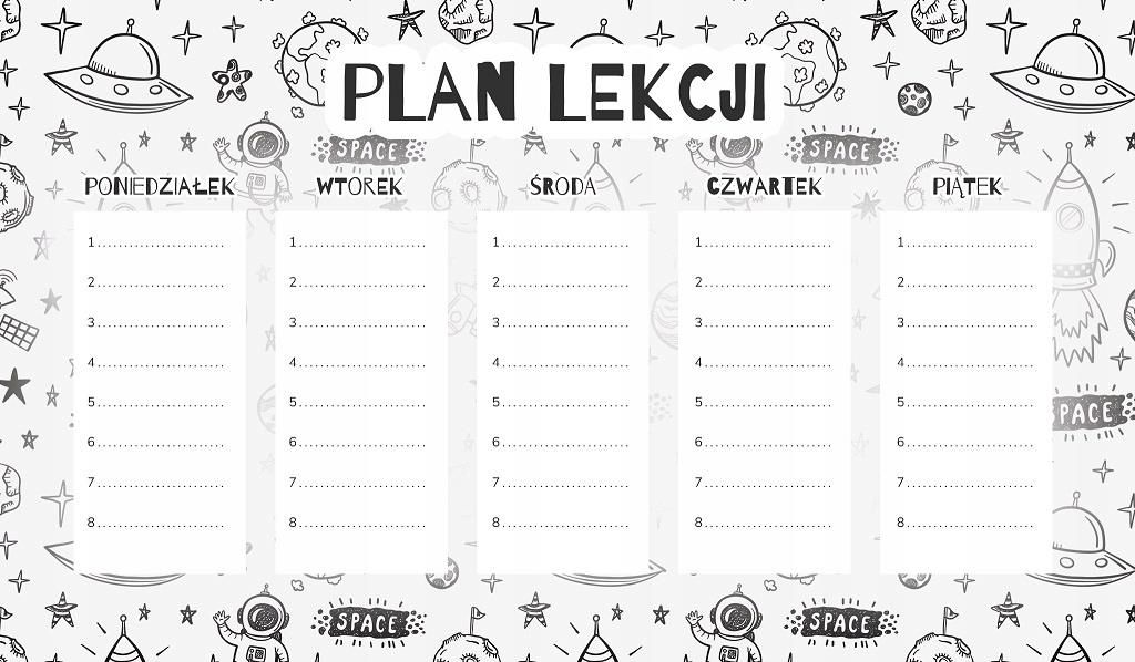 Mad Unicorns Plan Lekcji Na Lodówkę Magnetyczny 45x26cm - Ceny i opinie