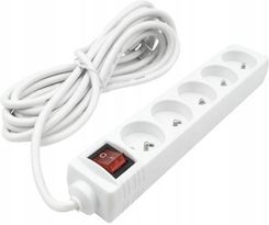 Eco Light Przedłużacz 5 Gniazd 5M Z/U 3X1.5Mm2 Z Wyłącznikiem Biały (M20562)
