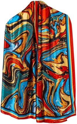 Elegancka chusta szalik szal w kolorowe wzory Stylowa