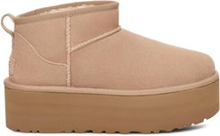 Damskie Buty zimowe Ugg W Classic Ultra Mini Platform 1135092-San – Beżowy