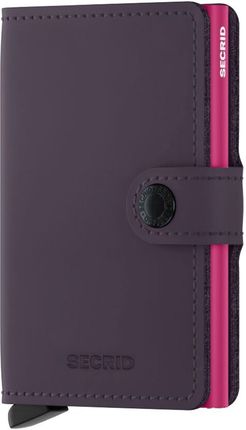 Kompaktowy portfel RFID Secrid Miniwallet Matte - dark purple / fuchsia