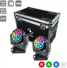 Flash 4x Moving Head LED 150W Spot + Case (F7100501)