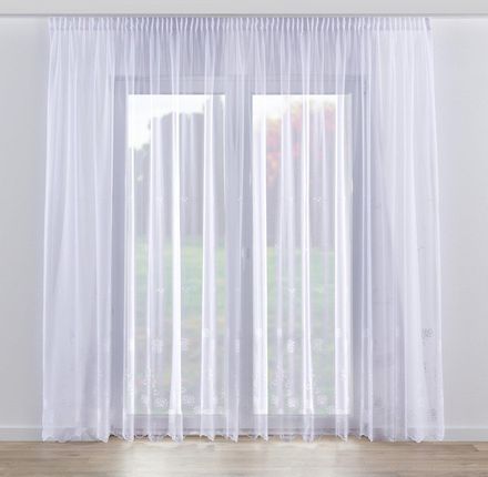 Dekoria Firana Na Taśmie Biały Woale I Firany 300X245 Cm