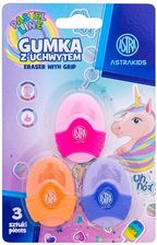 Zdjęcie Astra Gumka Owalna Z Uchwytem Astrakids Unicorn 3Szt. 403023903 - Wielichowo