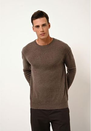 Just Cashmere Kaszmirowy sweter &quot;Noe&quot; w kolorze brązowym
