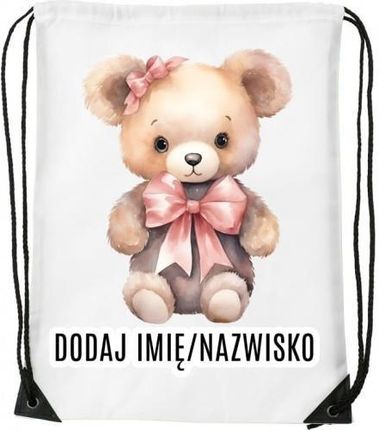 Timeforf Worek Na Buty Z Imieniem Do Przedszkola Szkoły Żłobka Misiek2