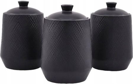 Zestaw Ceramicznych pojemników 3 elementy 'BLACK'
