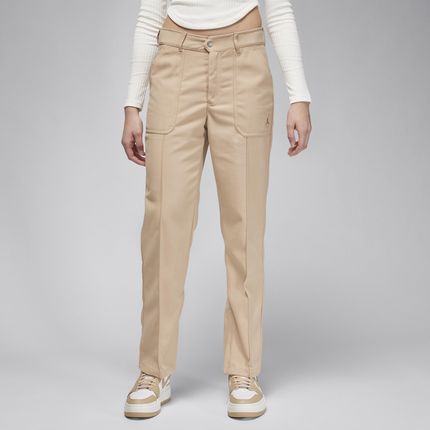 Damskie spodnie z tkaniny Jordan - Brązowy