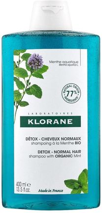 Klorane Detox Shampoo Szampon Z Organiczną Miętą 400 ml