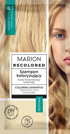 Marion Recolored Szampon Koloryzujący Nr 8.3 Miodowy Blond 4-8 Myć 35 ml