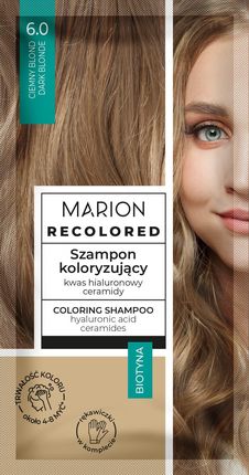 Marion Recolored Szampon Koloryzujący Nr 6.0 Ciemny Blond 4-8 Myć 35 ml