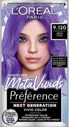 L'Oreal Paris Preference Metavivids Farba Do Włosów 9.120 Meta Lilac