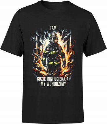 Dla Strażaka Koszulka Męska Straż Pożarna Gadżety Rozmiar S T-shirt