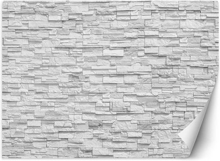 Caro Fototapeta Mur z białych kamieni 350x245