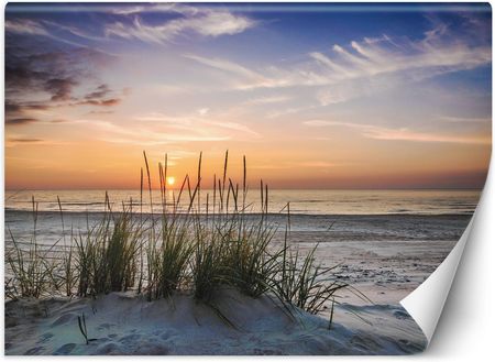 Caro Fototapeta Zachód słońca na plaży 100x70