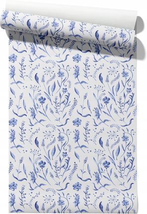 Tapdruk Tapeta Niebieskie Kwiaty flizelinowa laminowana