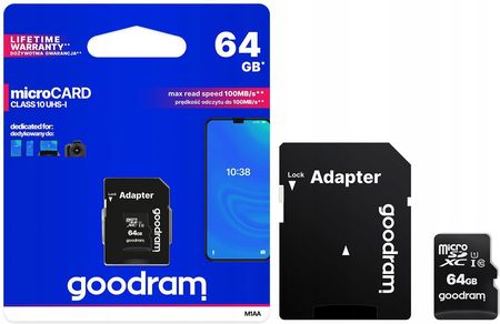 Goodram Microsd 64GB C10 Uhs Adapter 100Mb/S ( Microsdgoodram64GB c10Uhs)